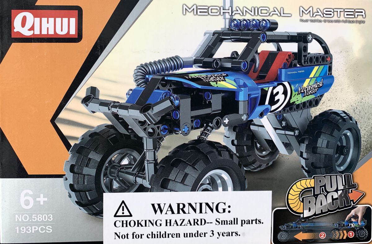 Tech Bricks Monster Truck STEM Pull Back 193pc