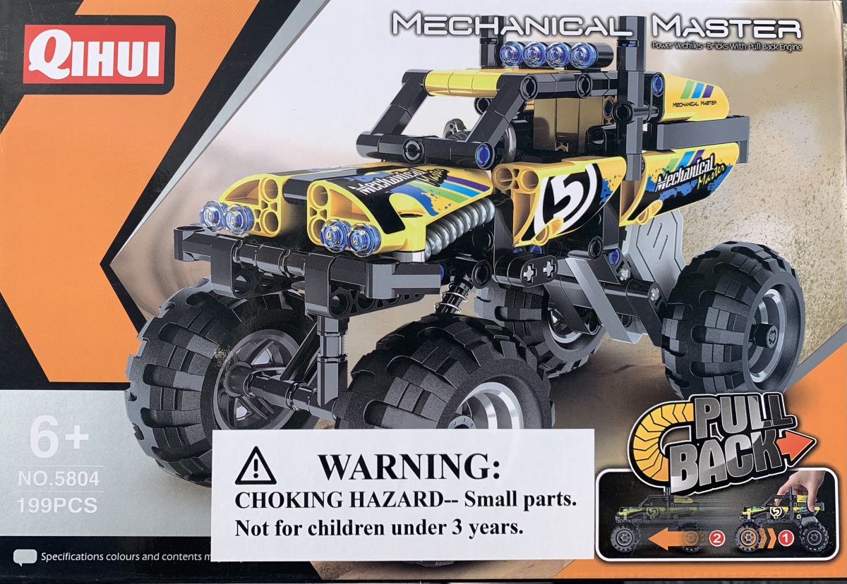 Tech Bricks Monster Truck STEM Pull Back 199pc