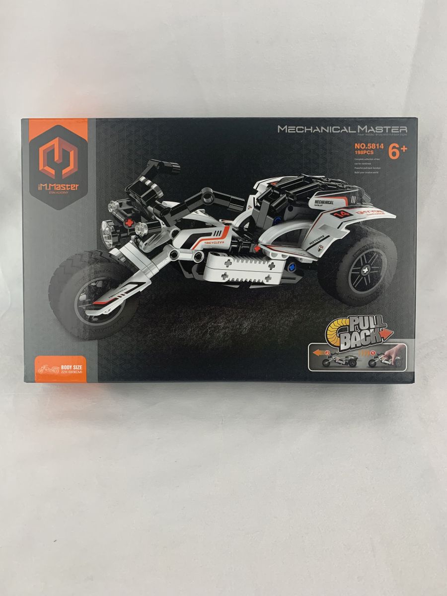 Tech Bricks Pull-Back Motorbike 198pc