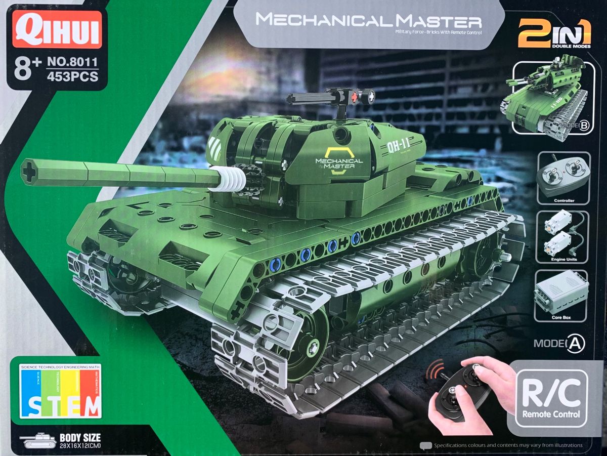 Tech Bricks R/C Tank Green STEM