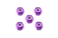 JR 2mm Aluminum Lock Nut Purple / 5pcs