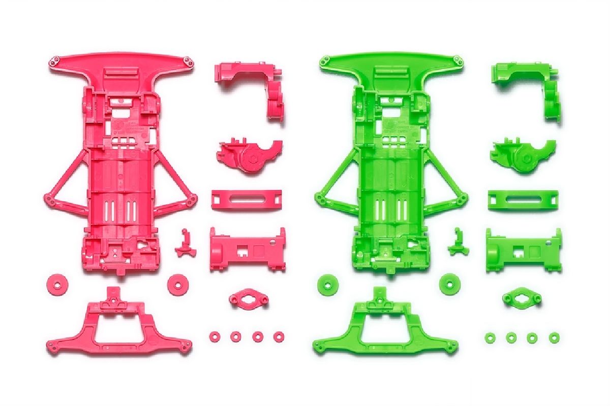JR Super FM Chassis Set Fluorescent Pink/Green