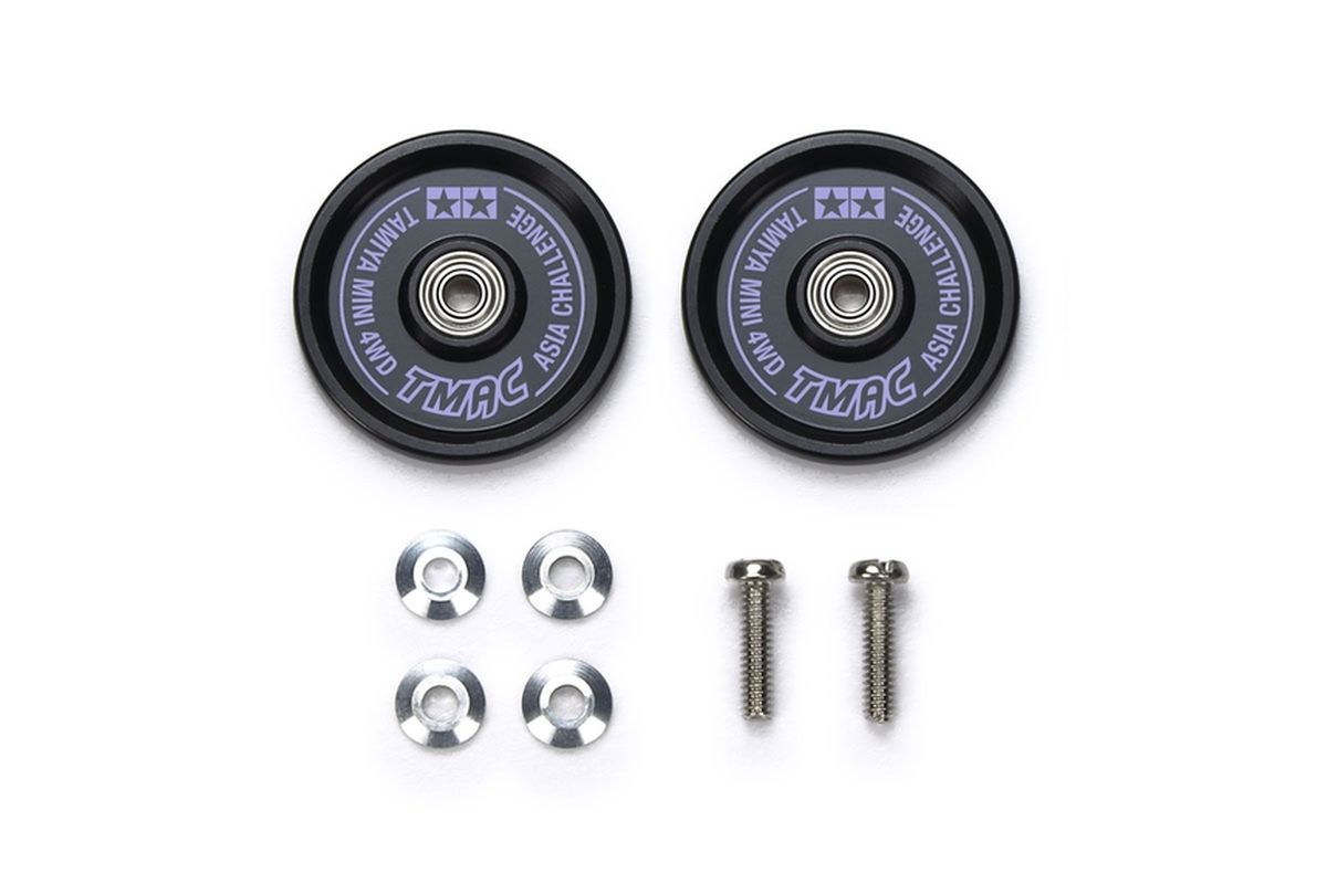 JR HG 19mm Aluminum Ball-Race Rollers (Ringless/Black & Purp