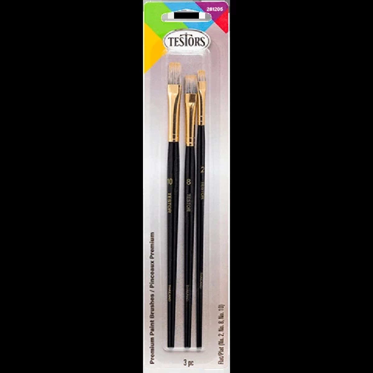 3 Pc Premium Flat Brush Set - Brush Kit replaces 8862