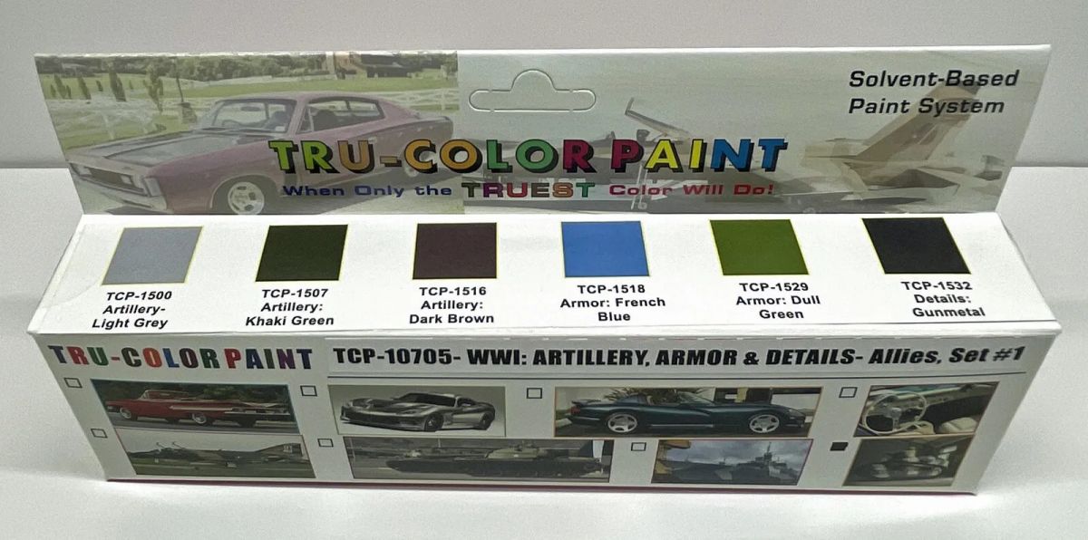 WWI Allies Artillery  Armor & Details Paint Set #1