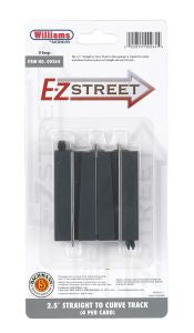 O EZ Street 2.5'' Straight To Curved Track Connector/4cd