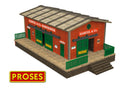 O SCALE WAREHOUSE with MOTORIZED WORKING DOORS