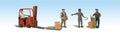 HO Workers w/Forklift