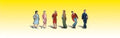 N People Walking