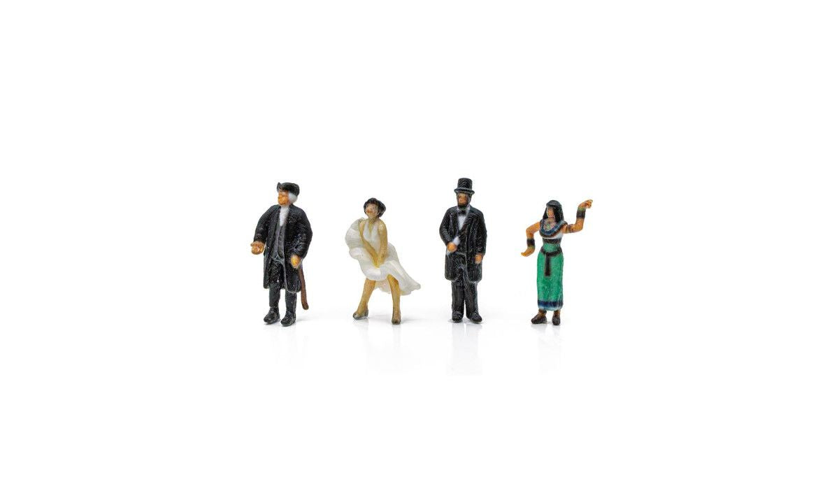 3D Printed HO Historical Figures - 4 PK