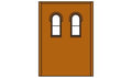 HO DPM 2-Story Wall Arched Upper 2-Windows