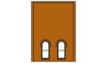 HO DPM 2-Story Wall Arched Lower 2-Windows