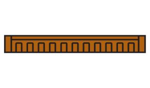 HO DPM Cornice Fancy/8pc