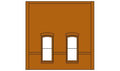 HO DPM Street Level Wall Small Rectangular Windows