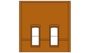 HO DPM Street Level Wall Small Rectangular Windows