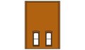 HO DPM 2-Story Wall Lower Small Rectangular Windows
