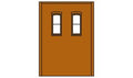 HO DPM 2-Story Wall Upper 2 Rectangular Windows