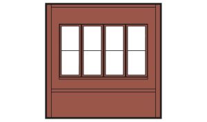 HO DPM Dock Level Wall Victorian Window
