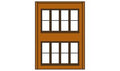 HO DPM 2-Story Wall Victorian Windows