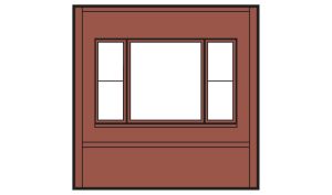HO DPM Dock Level Wall 20th Century Windows