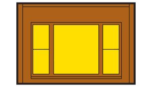 HO DPM 1-Story  Wall 20th Century Windows