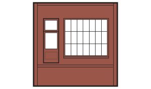 HO DPM Dock Level Wall Steel Sash Entry