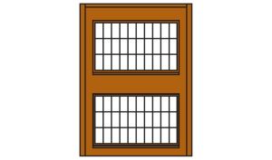 HO DPM 2-Story Wall Steel Sash Windows