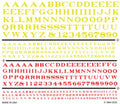 RR Roman Letters/red&gold Dry Transfer