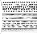 RR Gothic Letters/black Dry Transfer