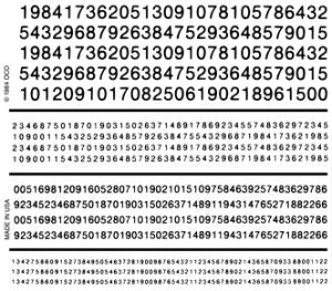 RR Gothic Numbers/black Dry Transfer