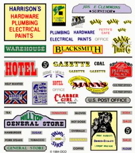 Assorted Business Signs Dry Transfer Dry Transfer