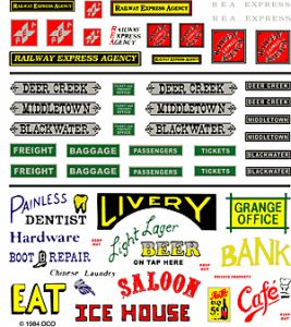 HO Depot  REA & Advertising Signs Dry Transfer Dry Transfer