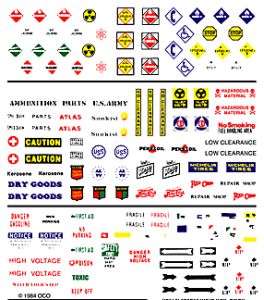 Crate Labels & Warning Signs Dry Transfer Dry Transfer