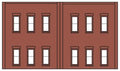 N DPM 2-Story Wall 12 Windows