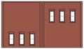 N DPM 2-Story Wall 6 Windows