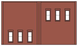 N DPM 2-Story Wall 6 Windows