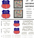 Union Pacific Box Cars Dry Transfer