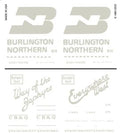 BN and CB&Q Boxcars Dry Transfer