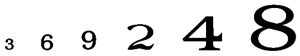 RR Roman Numbers/black Dry Transfer