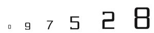 USA Gothic Numbers/black Dry Transfer