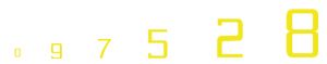 USA Gothic Numbers/yellow Dry Transfer