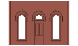 O DPM Street/Dock Level Arched Entry Door