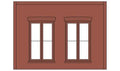 O DPM Double Rectagular Window Wall