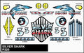 Stick on Decal/Silver Shark