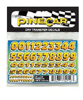 Dry Transfer/Yellow Numbers