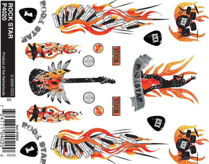 Rock Star Dry Transfer