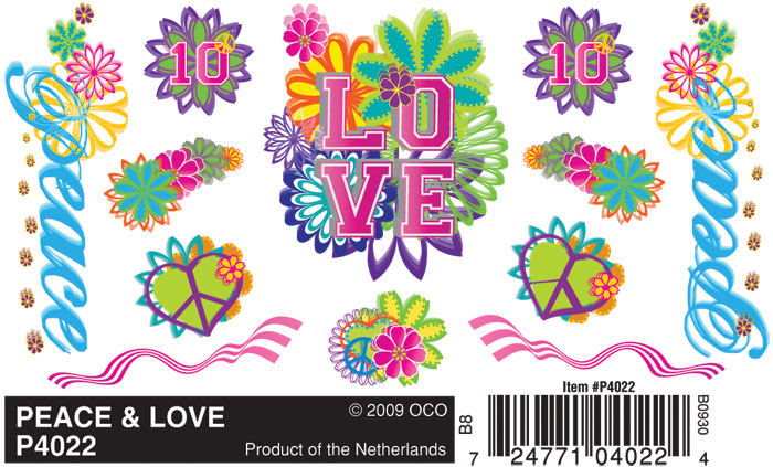Peace & Love Dry Transfer